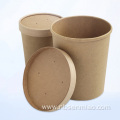 Disposable takeaway Kraft paper Eco Friendly soup bucket